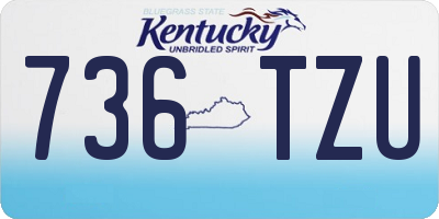 KY license plate 736TZU