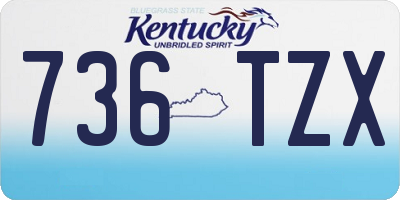 KY license plate 736TZX