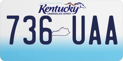 KY license plate 736UAA