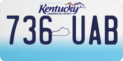 KY license plate 736UAB