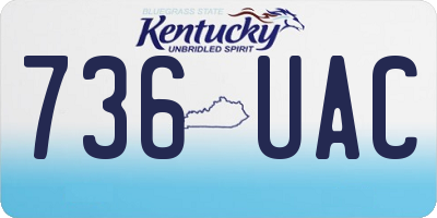 KY license plate 736UAC