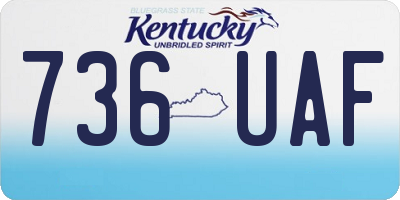 KY license plate 736UAF