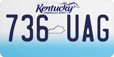 KY license plate 736UAG
