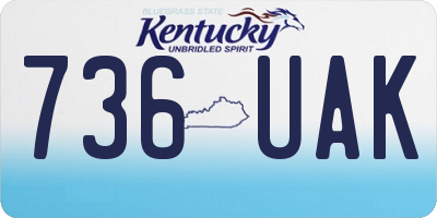 KY license plate 736UAK