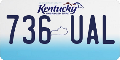 KY license plate 736UAL