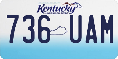 KY license plate 736UAM