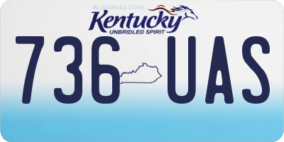 KY license plate 736UAS
