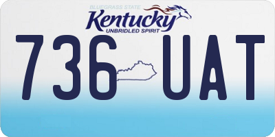 KY license plate 736UAT