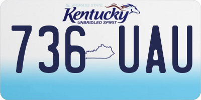KY license plate 736UAU