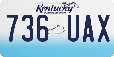 KY license plate 736UAX