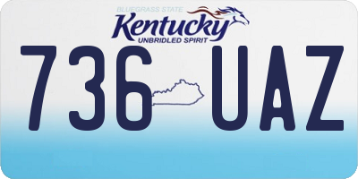 KY license plate 736UAZ