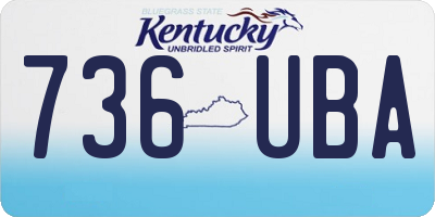 KY license plate 736UBA