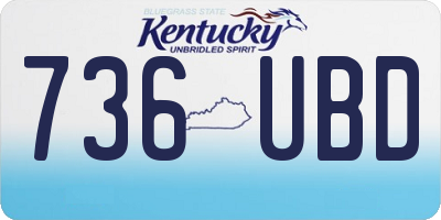 KY license plate 736UBD