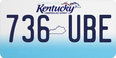 KY license plate 736UBE