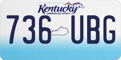 KY license plate 736UBG