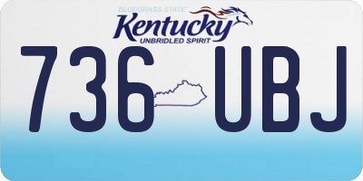 KY license plate 736UBJ