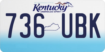 KY license plate 736UBK