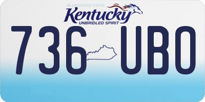 KY license plate 736UBO