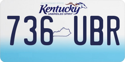 KY license plate 736UBR