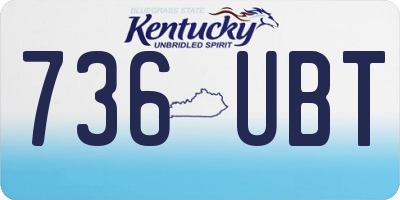 KY license plate 736UBT