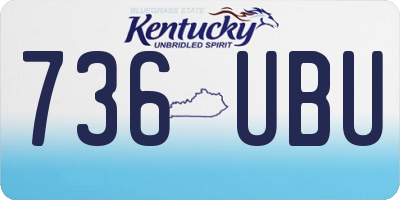 KY license plate 736UBU