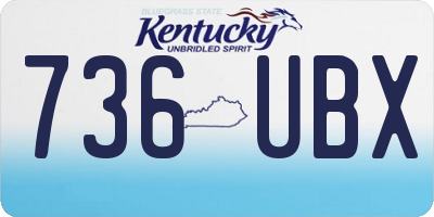 KY license plate 736UBX