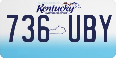 KY license plate 736UBY