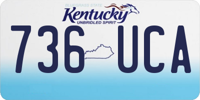 KY license plate 736UCA