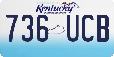 KY license plate 736UCB
