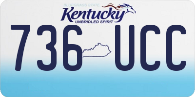 KY license plate 736UCC