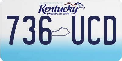 KY license plate 736UCD