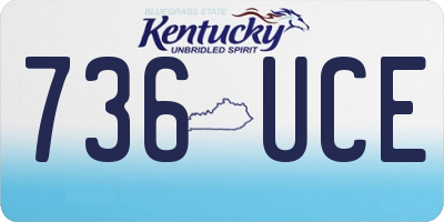 KY license plate 736UCE