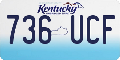 KY license plate 736UCF