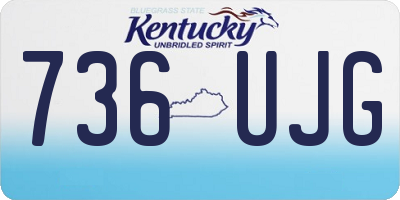 KY license plate 736UJG