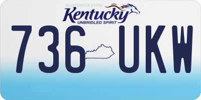 KY license plate 736UKW