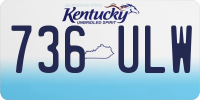 KY license plate 736ULW