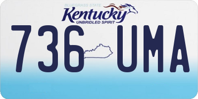 KY license plate 736UMA