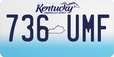 KY license plate 736UMF