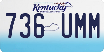 KY license plate 736UMM
