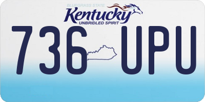 KY license plate 736UPU