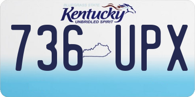 KY license plate 736UPX