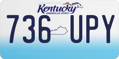 KY license plate 736UPY