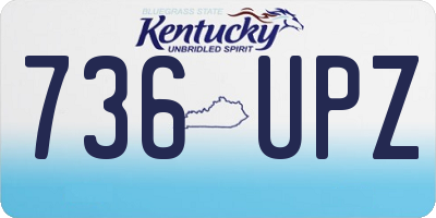KY license plate 736UPZ