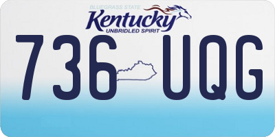 KY license plate 736UQG
