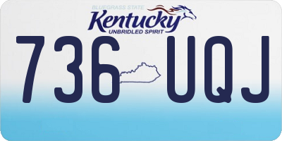 KY license plate 736UQJ