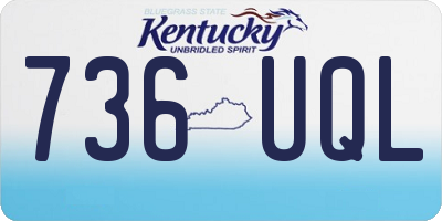 KY license plate 736UQL