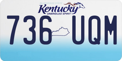 KY license plate 736UQM