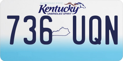 KY license plate 736UQN
