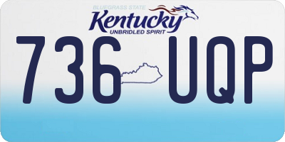 KY license plate 736UQP