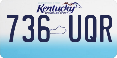 KY license plate 736UQR